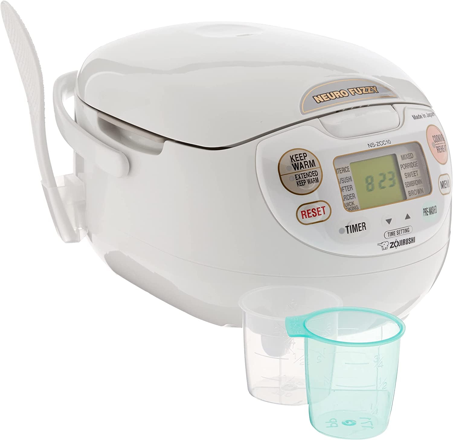 Zojirushi NS-ZCC10 5-1/2-Cup Neuro Fuzzy Rice Cooker and Warmer. Premium White - Image 2