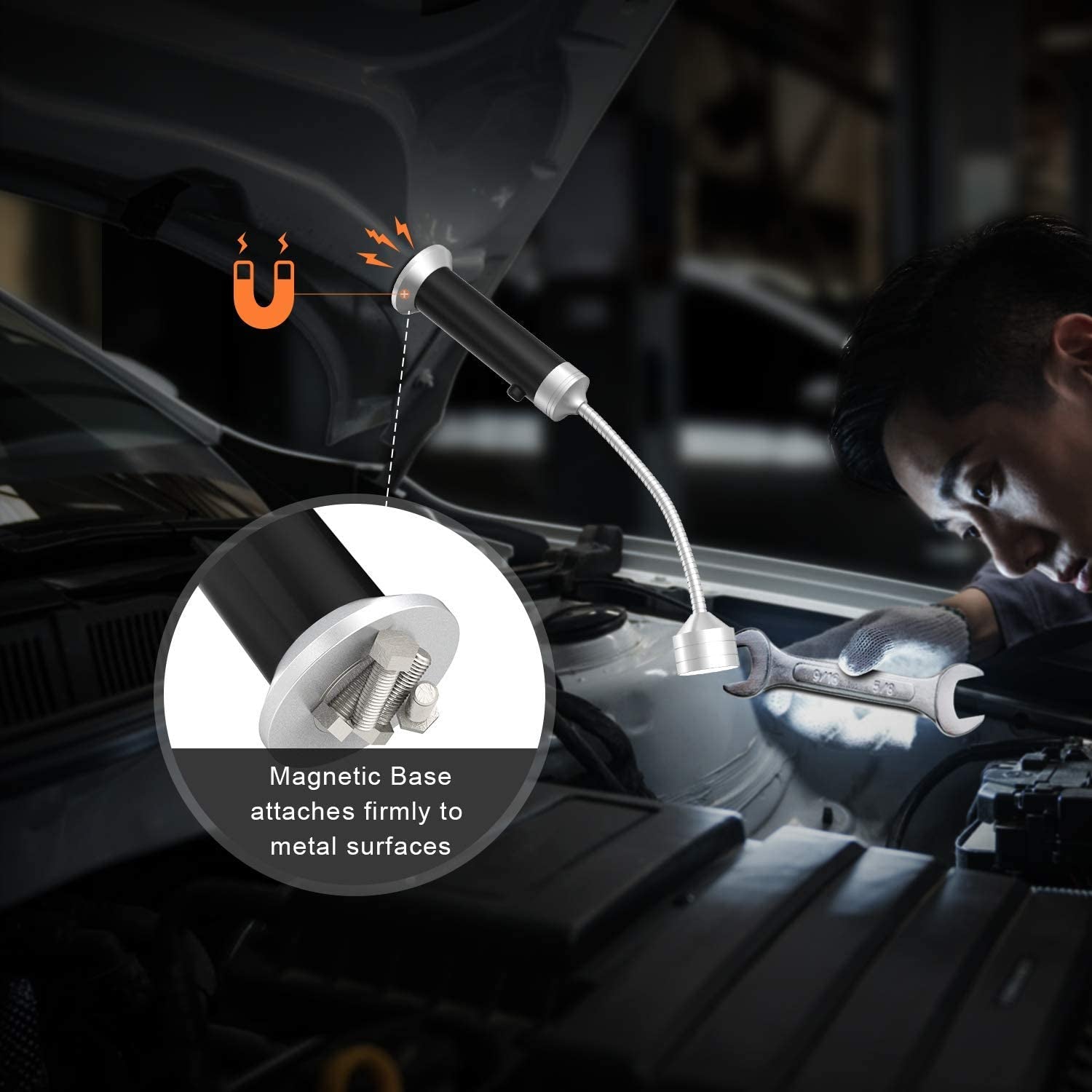 BBQ Grill Light Grilling Accessories for Outdoor. Magnetic Barbecue LED Night Lamp Flexible Gooseneck Cool Traveler Supplies Lighter. Men Dad Gift Pellet Smoker Griddle Gadget - Image 5