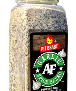 Pit Beast Garlic AF - Garlic. Salt. and Pepper BBQ Rub Seasoning | ALL PURPOSE EXTREME GARLIC FLAVOR SPICE BLEND | Chicken. Pasta. Veggies. Dips. Bread. Beef. Pork | 14Oz.