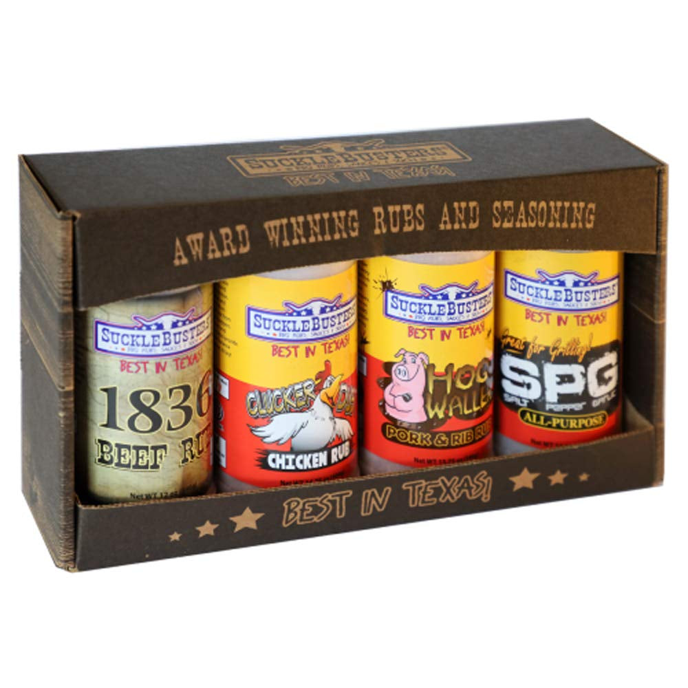 Sucklebusters BBQ Rub Gift Box - 4 Large Jars