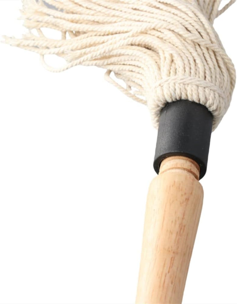 Wooden Long Handle BBQ Basting Mop with 4 Extra Replacement Heads. Barbecue Supplies Grill Basting Mop for BBQ Grilling Smoking Steak - Image 3