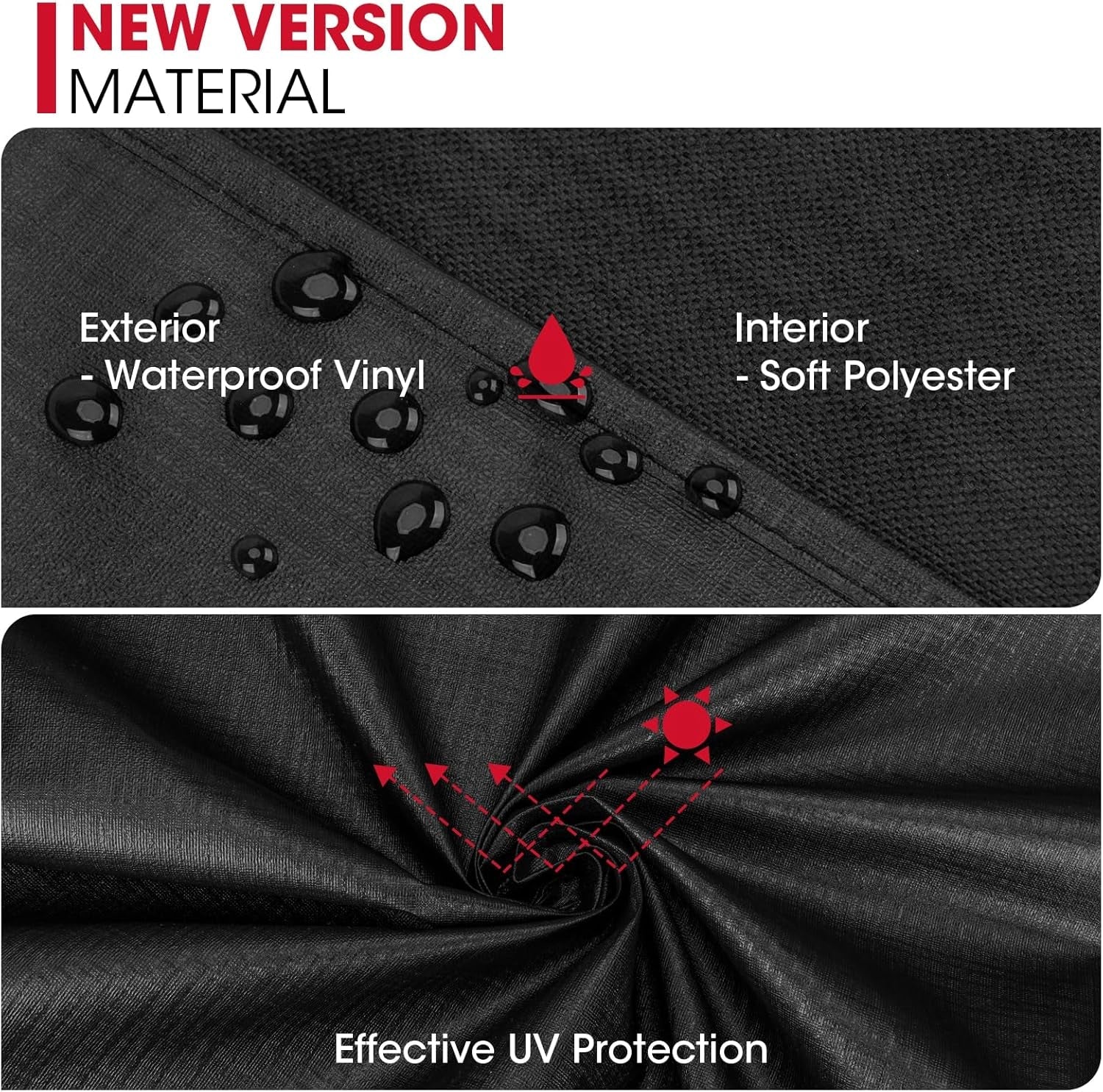 Unicook round Smoker Cover 30 Inch for Charcoal Kettle Grills. BBQ Grill Cover. Waterproof Vinyl Exterior with Polyester Lining. Compatible with Pit Barrel Cooker. Char-Griller and Akorn Kamado Etc. - Image 3