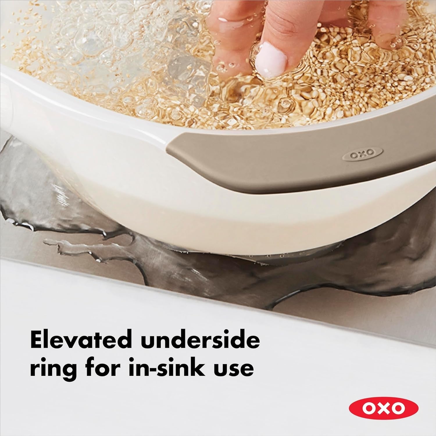 OXO Good Grips Rice & Small Grains Washing Colander. 15.4 X 23.3 X 13.9 Cm - Image 6