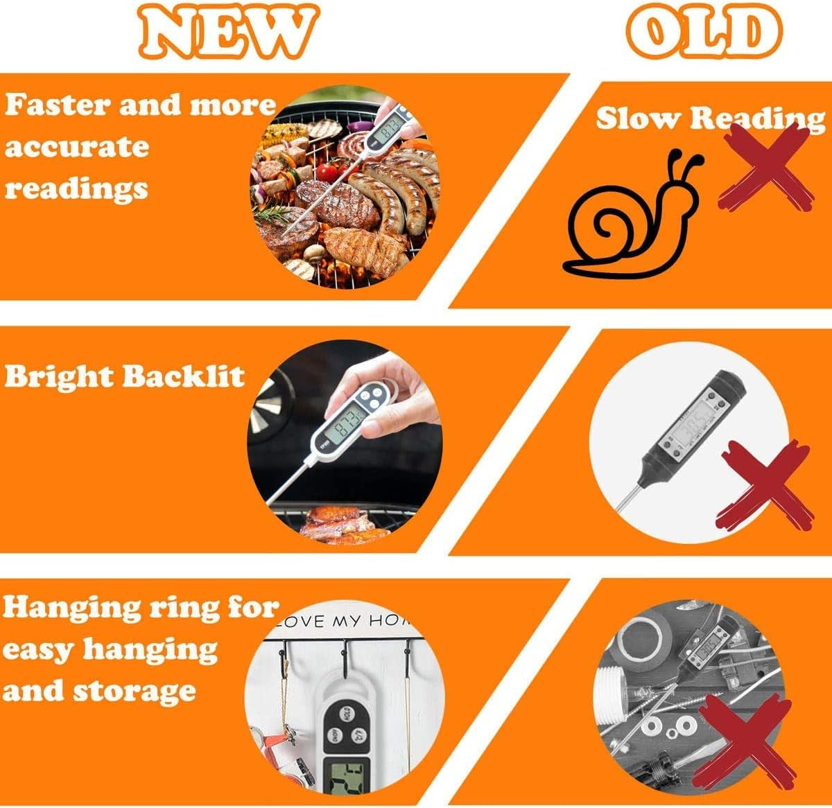 Grilljoy 24PCS BBQ Grill Tools Set with Meat Thermometer and Injector - Extra Thick Stainless Steel Fork. Spatula& Tongs - Complete BBQ Accessories in Aluminum Case - Perfect Grill Gifts for Men - Image 7