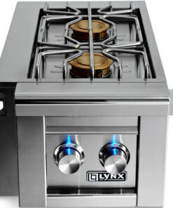 Lynx Pro:  Cart Mounted Double side burner -fits all grill sizes