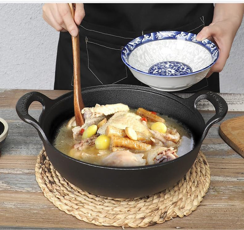 Cast Iron Wok with Handles. Pre-Seasoned Cast Iron Grilling Wok. Use in the Oven. on the Stove. or on the Grill (10 Inch) - Image 5