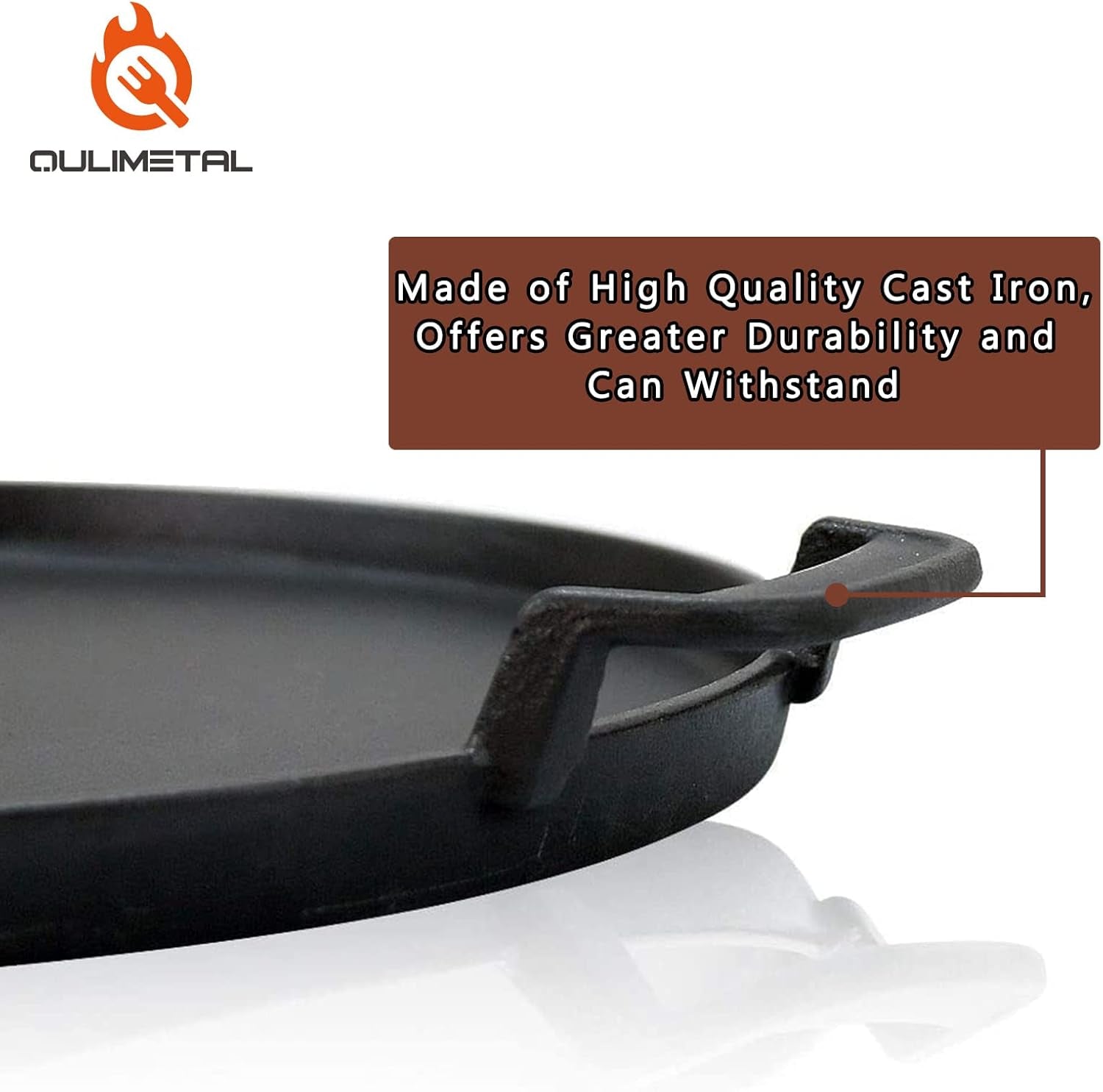 Qulimetal 7421 Gourmet BBQ System Griddle for Weber 22 1/2 Inch Charcoal Grills. Cast Iron Griddle Weber Original Kettle Premium 22.5'' Smokers. Performer Premium Grill - Image 3