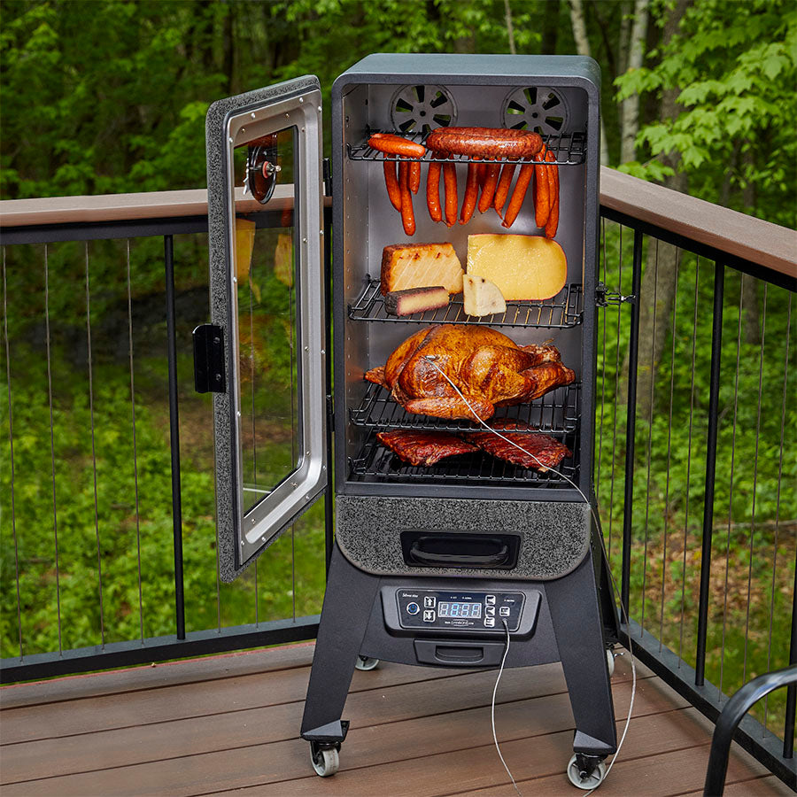 3-Series Digital Vertical Smoker. Silver Hammertone - Image 4