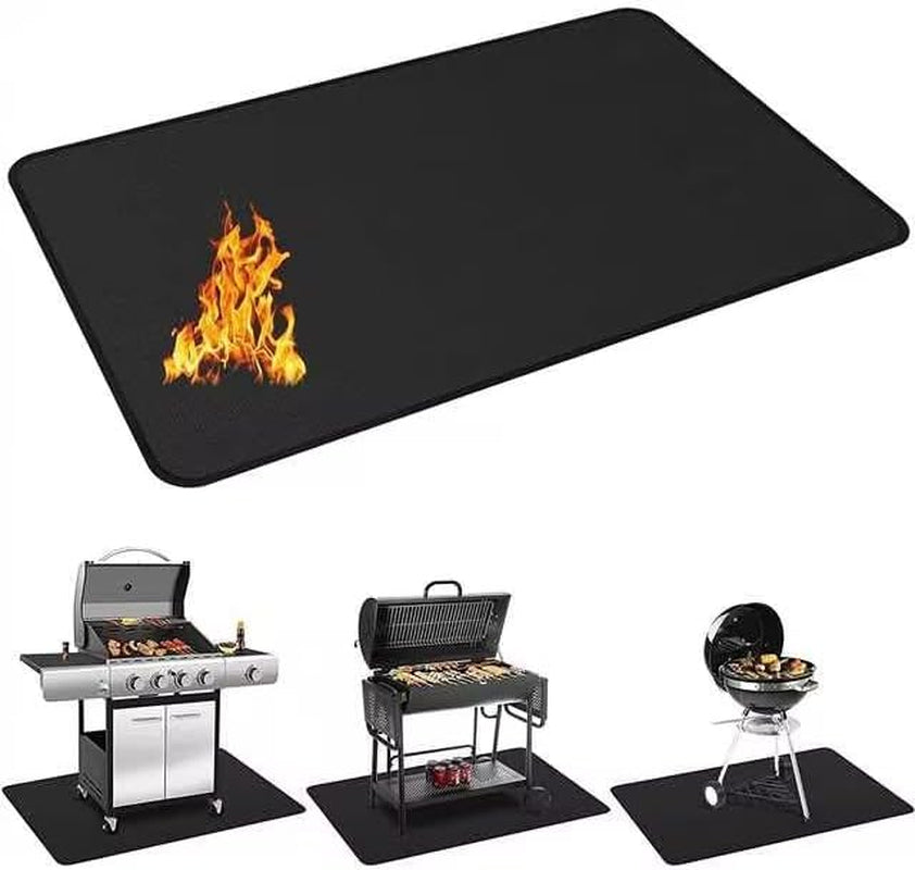 48 X 30 Inch under Grill Mats for Outdoor Grill. Double-Sided Fireproof Deck and Patio Protector Mat. BBQ Mat for under BBQ. Waterproof Oil-Proof Grill Floor Pads Fire Pit Mat Fireplace Mat