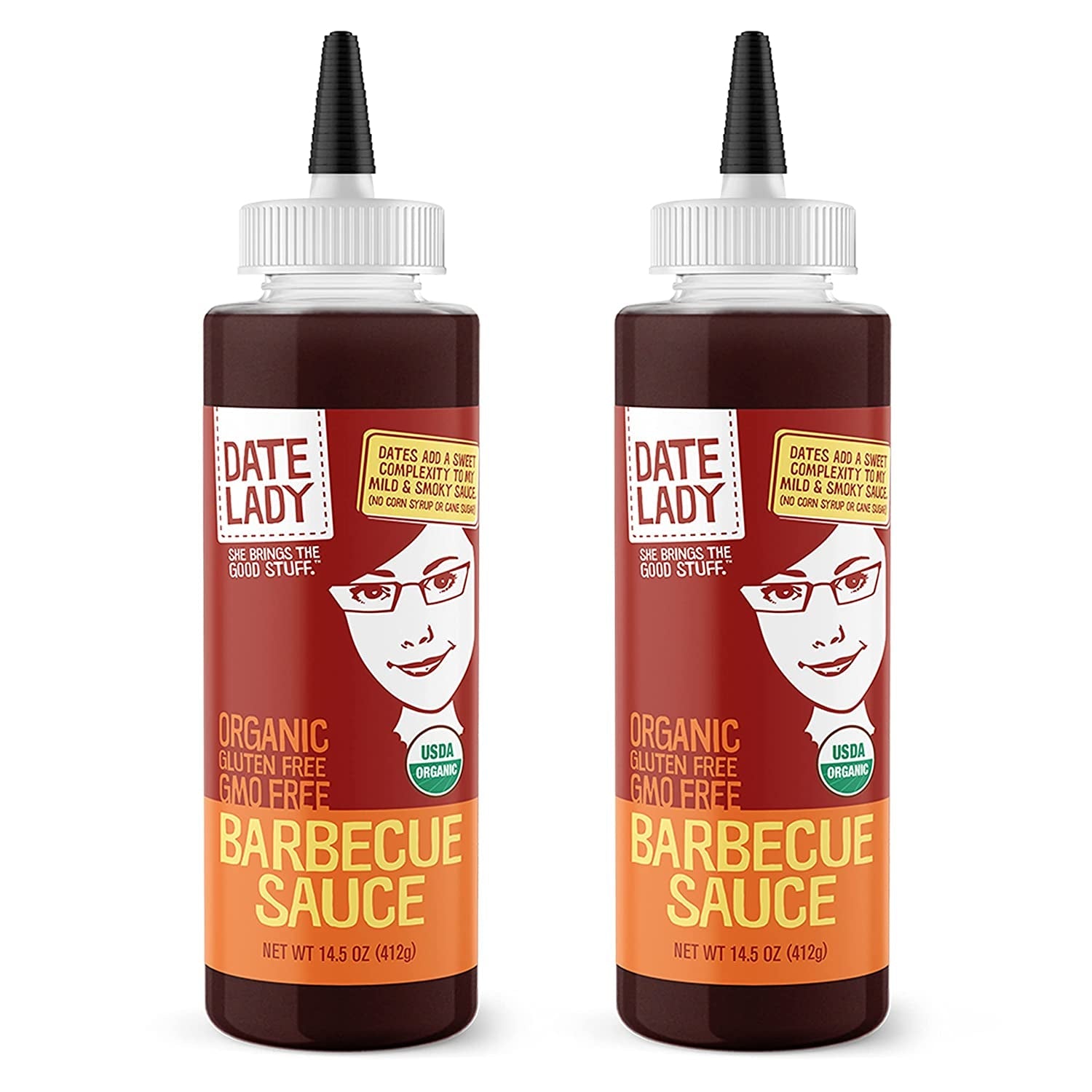 Organic BBQ Sauce | Gluten Free | Paleo Friendly | No Corn Syrup or Cane Sugar | No Added Flavors or MSG (2-Pack) Vegan Sauce