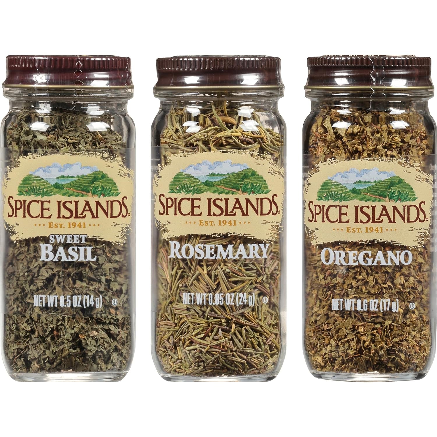 Spice Islands Italian Seasoning Variety Pack with Oregano. Basil. and Rosemary