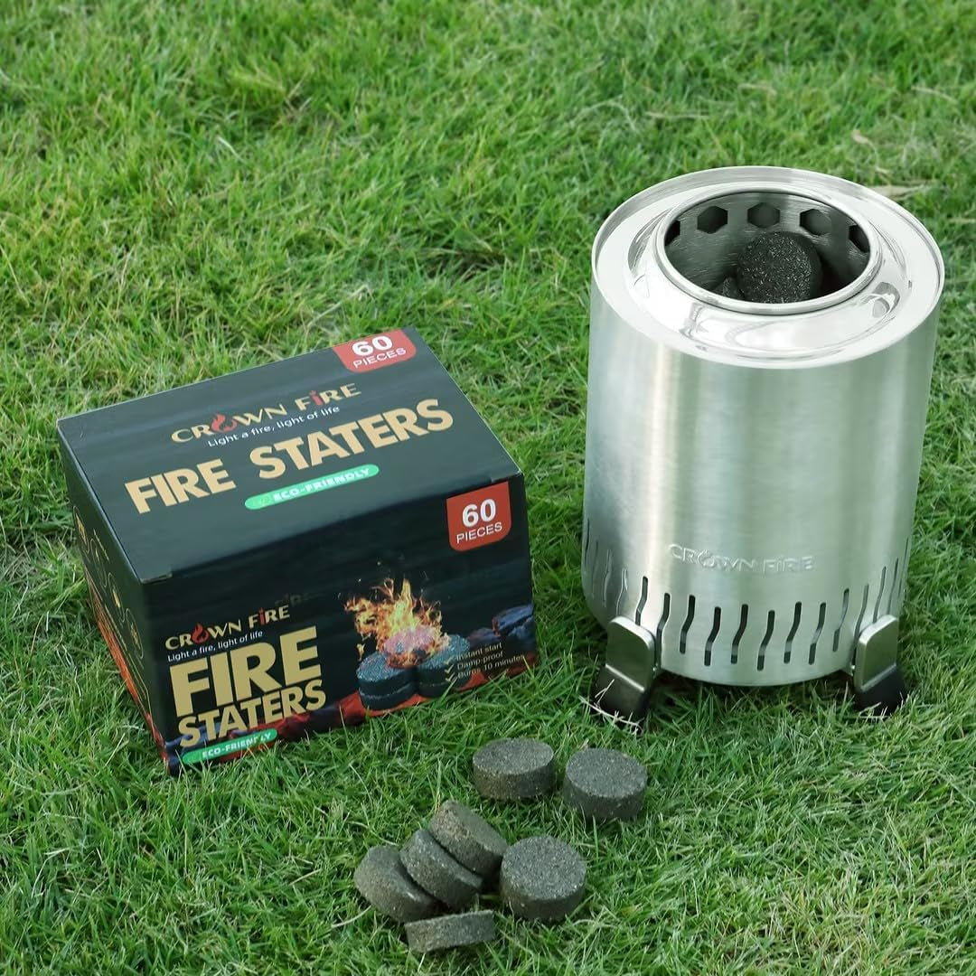 Fire Pit Starters for Solo Stove Mesa. 60 Count Fireplace Starter Great Accessories Tool for Grilling Camping Cooking Campfires and BBQ Light Fire Wood Charcoal and Sticks - Image 7