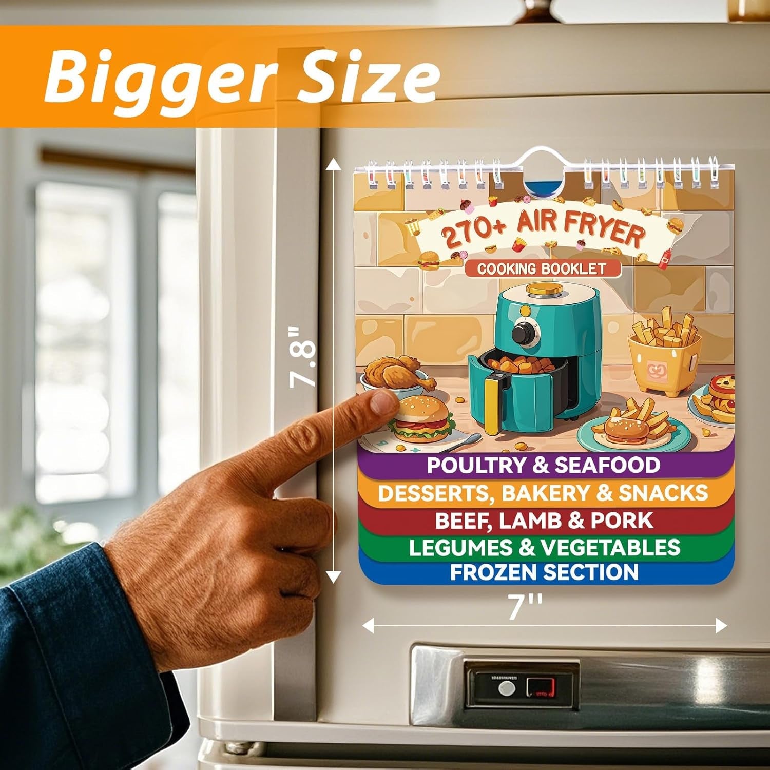 270+ Foods Air Fryer Cheat Sheet Magnets Cooking Guide Booklet. Air Fryer Cooking Guide Magnetic. Air Fryer Accessories for Fryer - Image 4