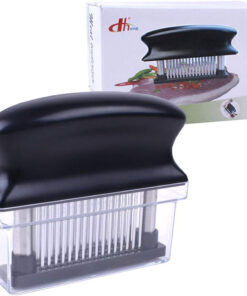 Meat Tenderizer with 48 Stainless Steel Ultra Sharp Needle Blades Heavy Duty Cooking Machine for Tenderizing Beef. Turkey. Chicken. Steak. Veal. Pork. Fish Etc