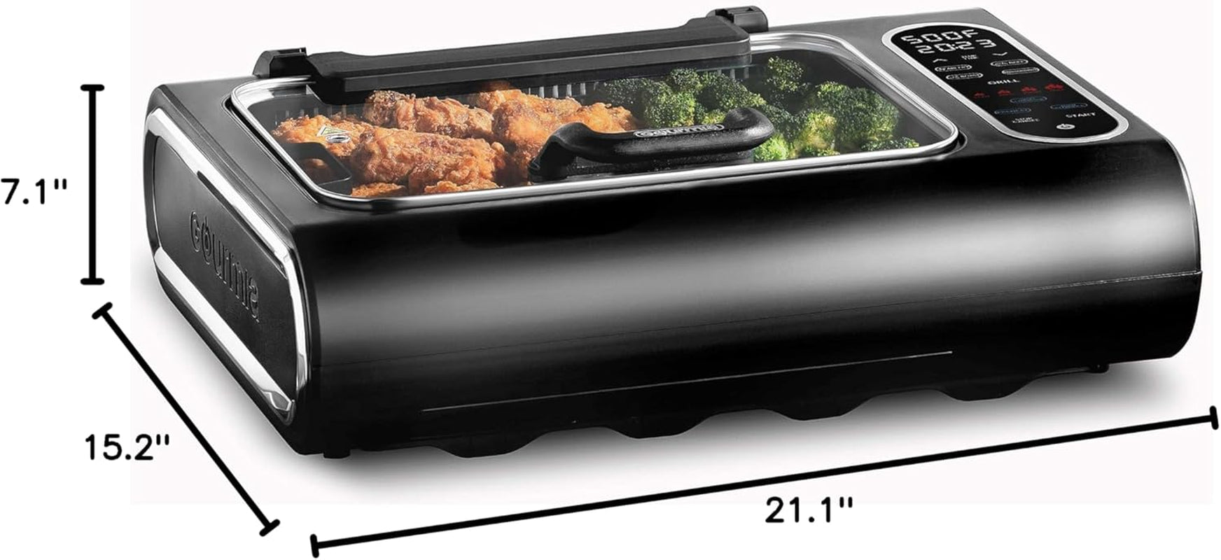 Gourmia Smokeless Indoor Grill & Air Fryer Raclette Grill with Smoke Extracting Technology for Indoor Grill Extra-Large Nonstick Cooking Electric Grill Indoor Korean BBQ Style 6 Quart Foodstation™ - Image 10