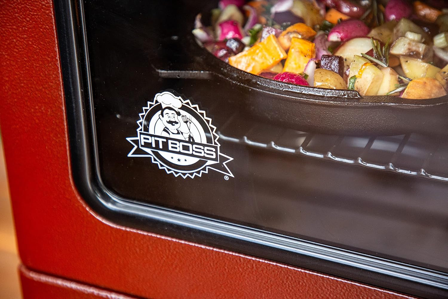 Pit Boss Grills PBV3G1 Vertical Smoker. Red Hammertone 684 Sq Inches (Pack of 1) - Image 10