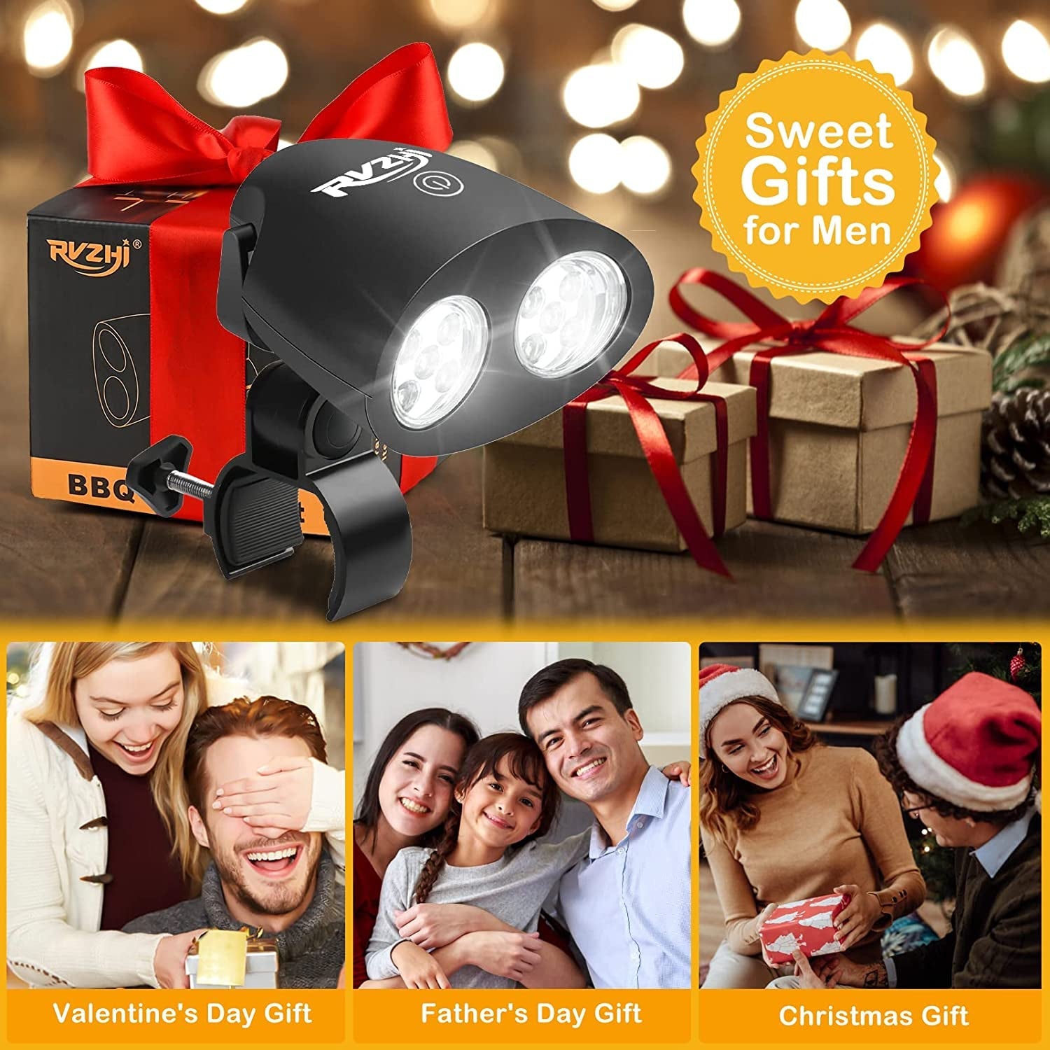 Grill Light BBQ Accessories - Upgraded Waterproof Grilling Accessories for Outdoor Grill. Smoker Accessories Grilling Gifts for Men Women Dad. Flexible BBQ Light with 10 Super Bright LED Lamps - Image 2