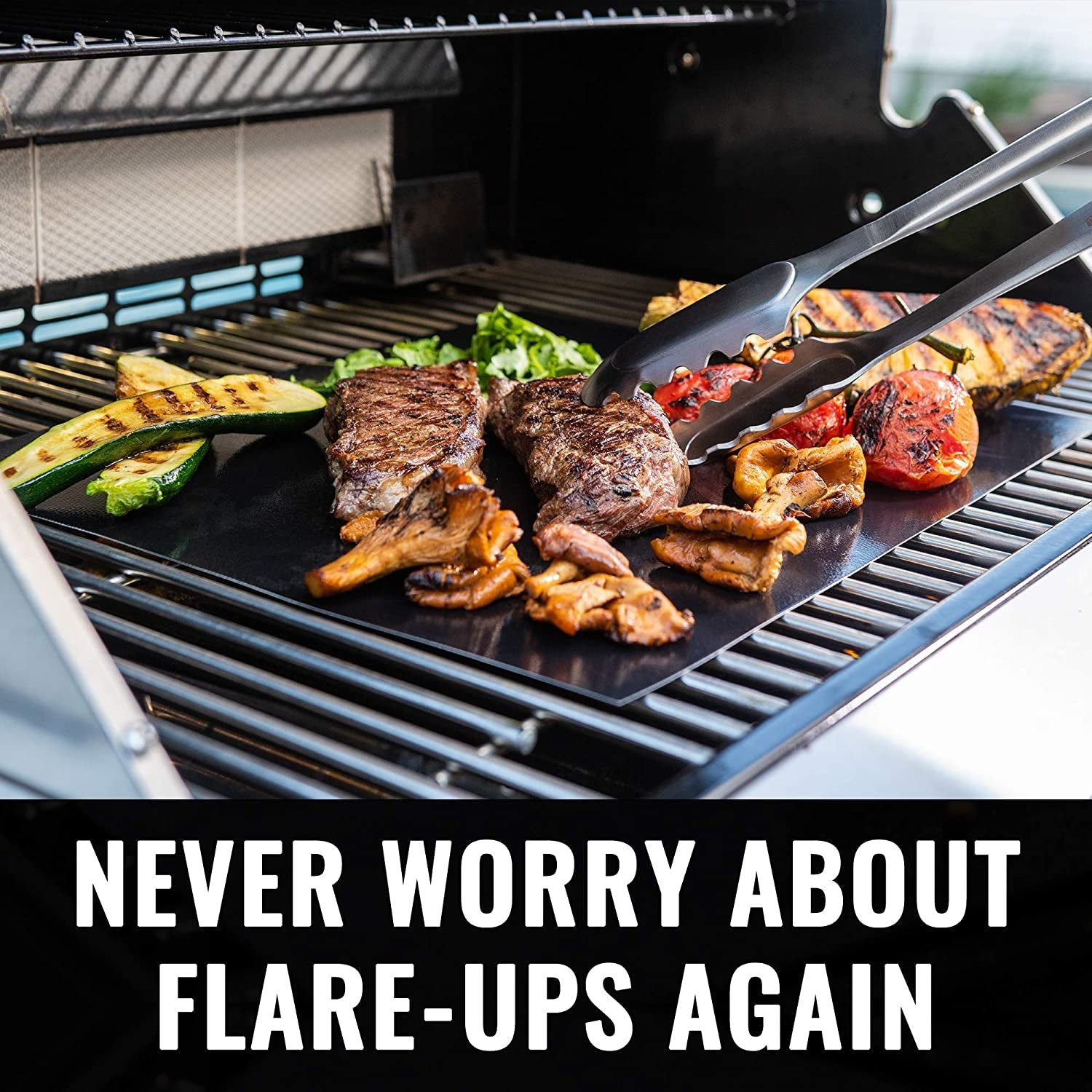 Grillaholics Grill Mat - Set of 3 Heavy Duty BBQ Grill Mats - Non Stick. Reusable and Dishwasher Safe Barbecue Grilling Accessories - Lifetime Manufacturers Warranty - Image 5