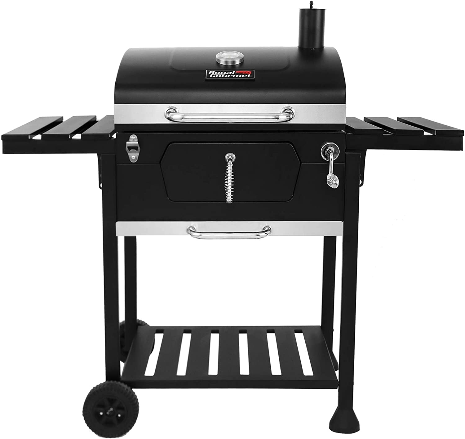 CD1824EN 24 Charcoal Grill Outdoor Smoker with Side Tables Backyard Griller Party BBQ Picnic Patio Cooking. Black - Image 2