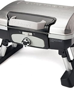 CGG-180TS Petit Gourmet Portable Tabletop Gas Grill. Stainless Steel