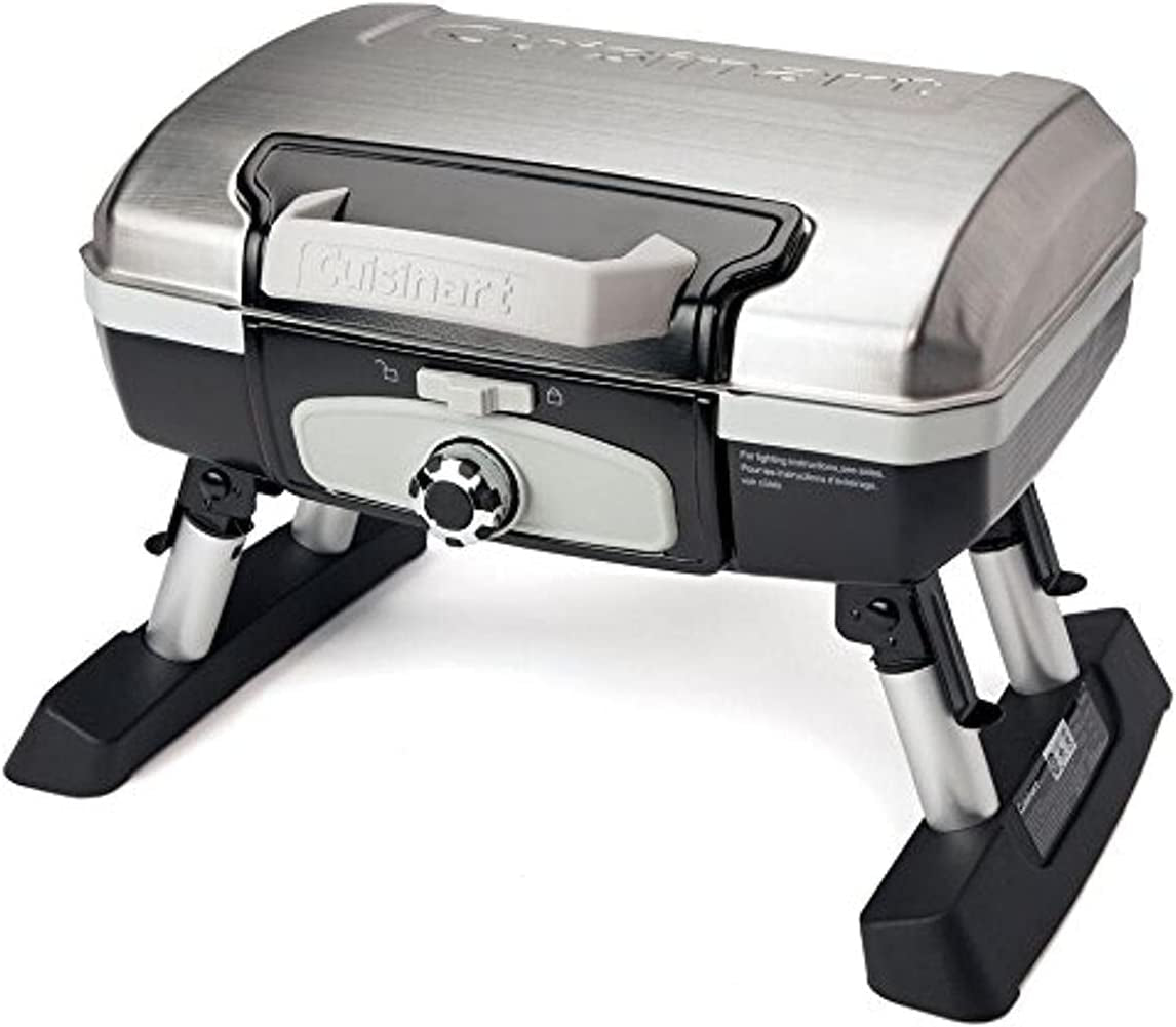 CGG-180TS Petit Gourmet Portable Tabletop Gas Grill. Stainless Steel