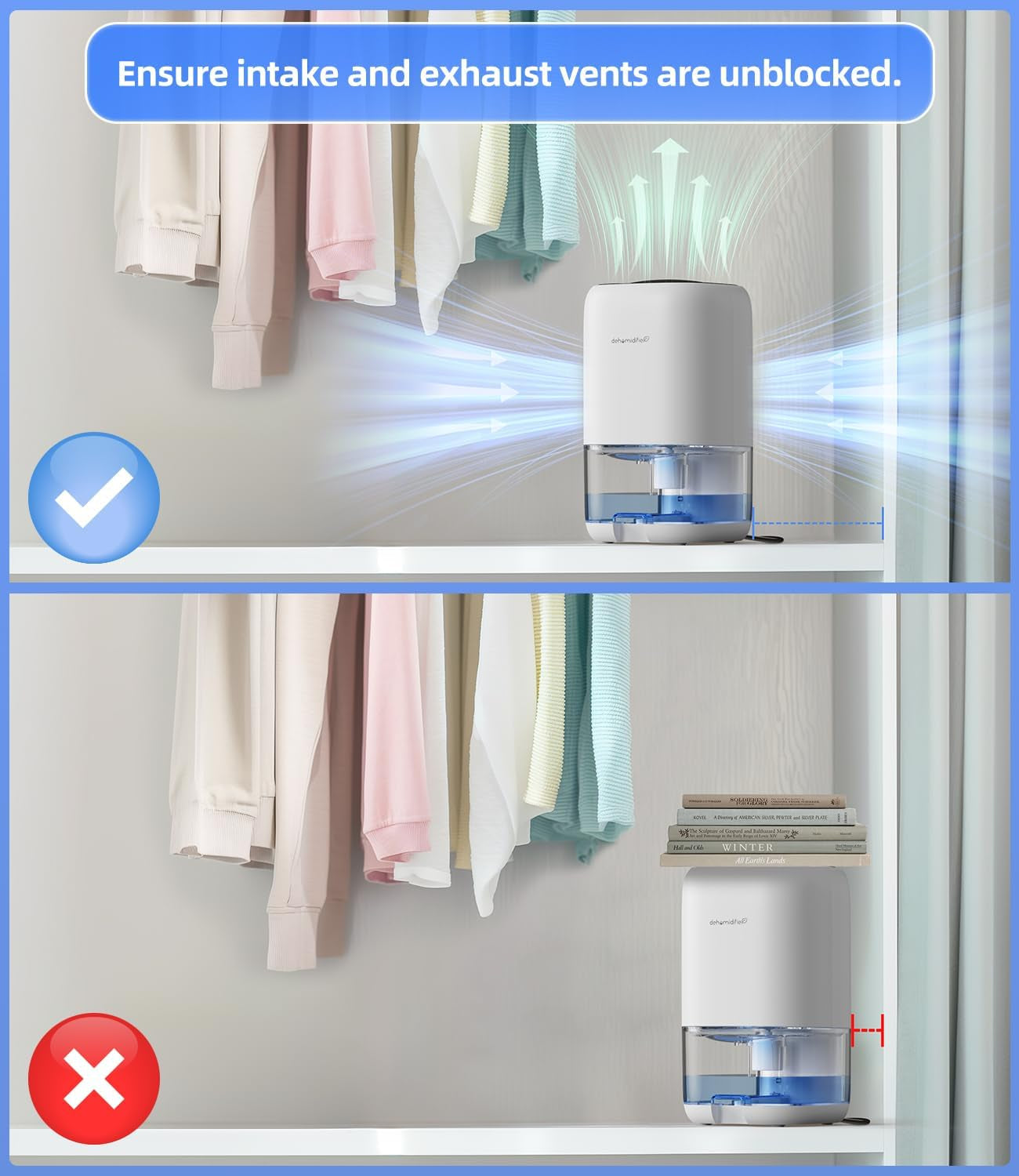 Dehumidifier.Tabyik 35 OZ Small Dehumidifiers for Room for Home. Quiet with Auto Shut Off. Dehumidifiers for Bedroom (280 Sq. Ft). Bathroom. RV. Closet - Image 7