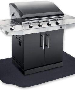 under the Grill Protective Deck and Patio Mat. 39 X 72 Inches. Black