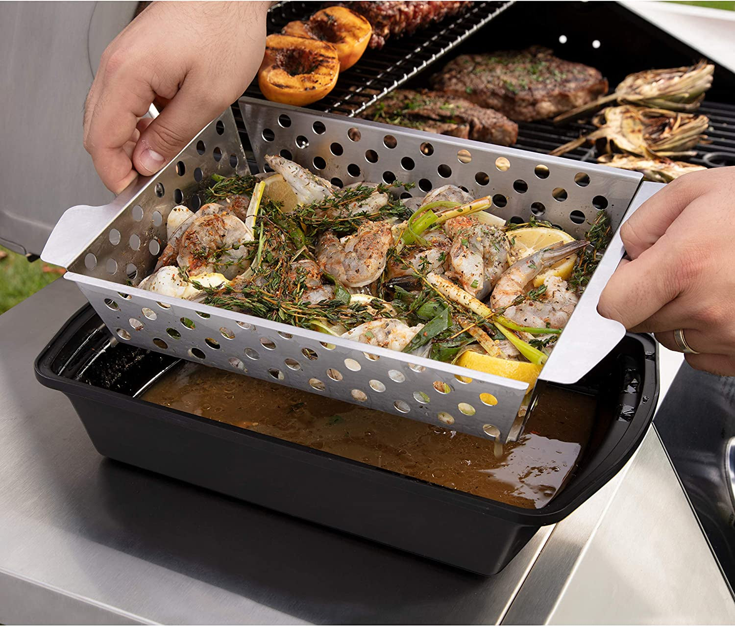 CMT-200 Marinade Basket Set Grilling - Image 15