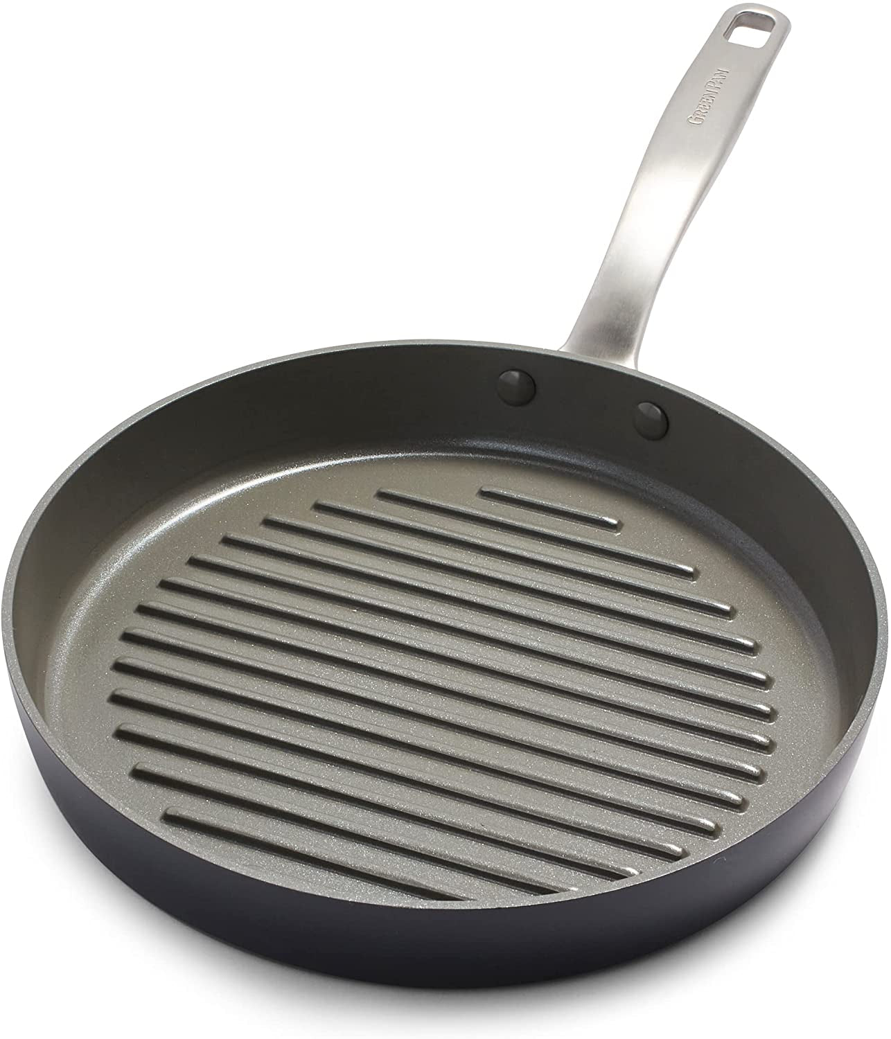 Chatham Hard Anodized Healthy Ceramic Nonstick. 11 Grill Pan. Pfas-Free. Dishwasher Safe. Oven Safe. Gray