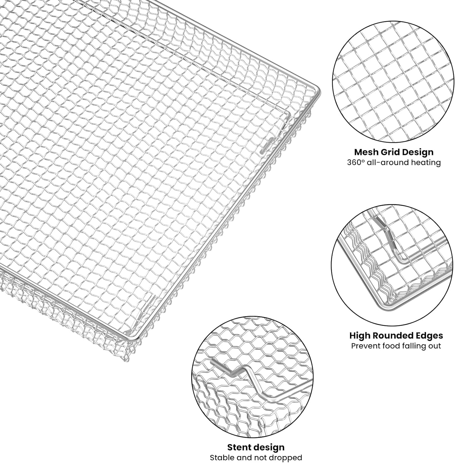 Stainless Steel Air Fryer Basket and Tray.Compatible with Cuisinart Airfryer TOA-060 and TOA-065 - Image 4
