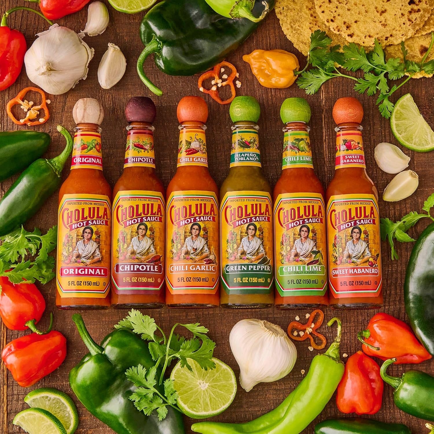 Cholula Hot Sauce Variety Pack. Product of Mexico. Gift Set Includes Six 5 Fl Oz Signature Cholula Hot Sauces for Eggs. Pizza. Mexican Dishes. and More. 30 Fl Oz - Image 9