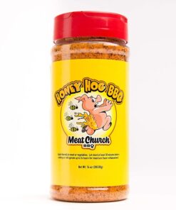Meat Church Honey Hog BBQ Rub and Seasoning for Meat and Vegetables. Gluten Free. 14 Ounces