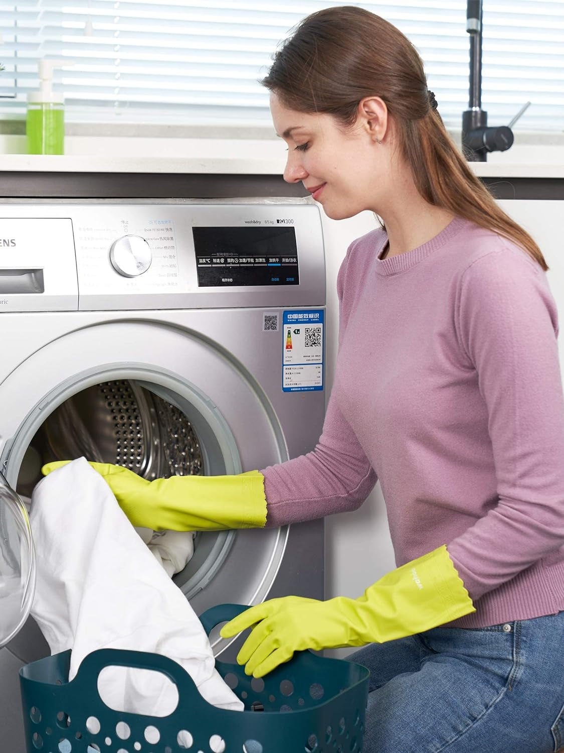 LANON Wahoo Skin-Friendly Cleaning Gloves. Dishwashing Kitchen Gloves with Cotton Flocked Liner. Reusable. Non-Slip. Bud Tender. Medium - Image 5