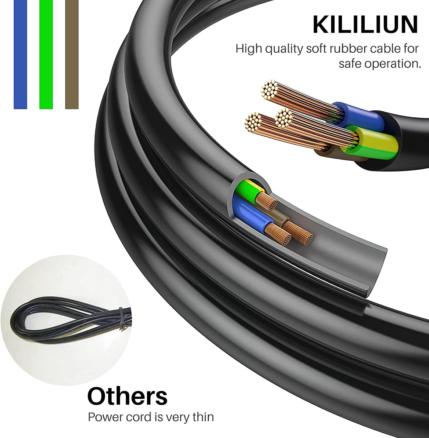 Universal Electric Smoker and Grill Heating Element Replacement Part with Adjustable Thermostat Cord Controlle for Masterbuilt Smokers & Turkey Fryers 1500 Watts - Image 2