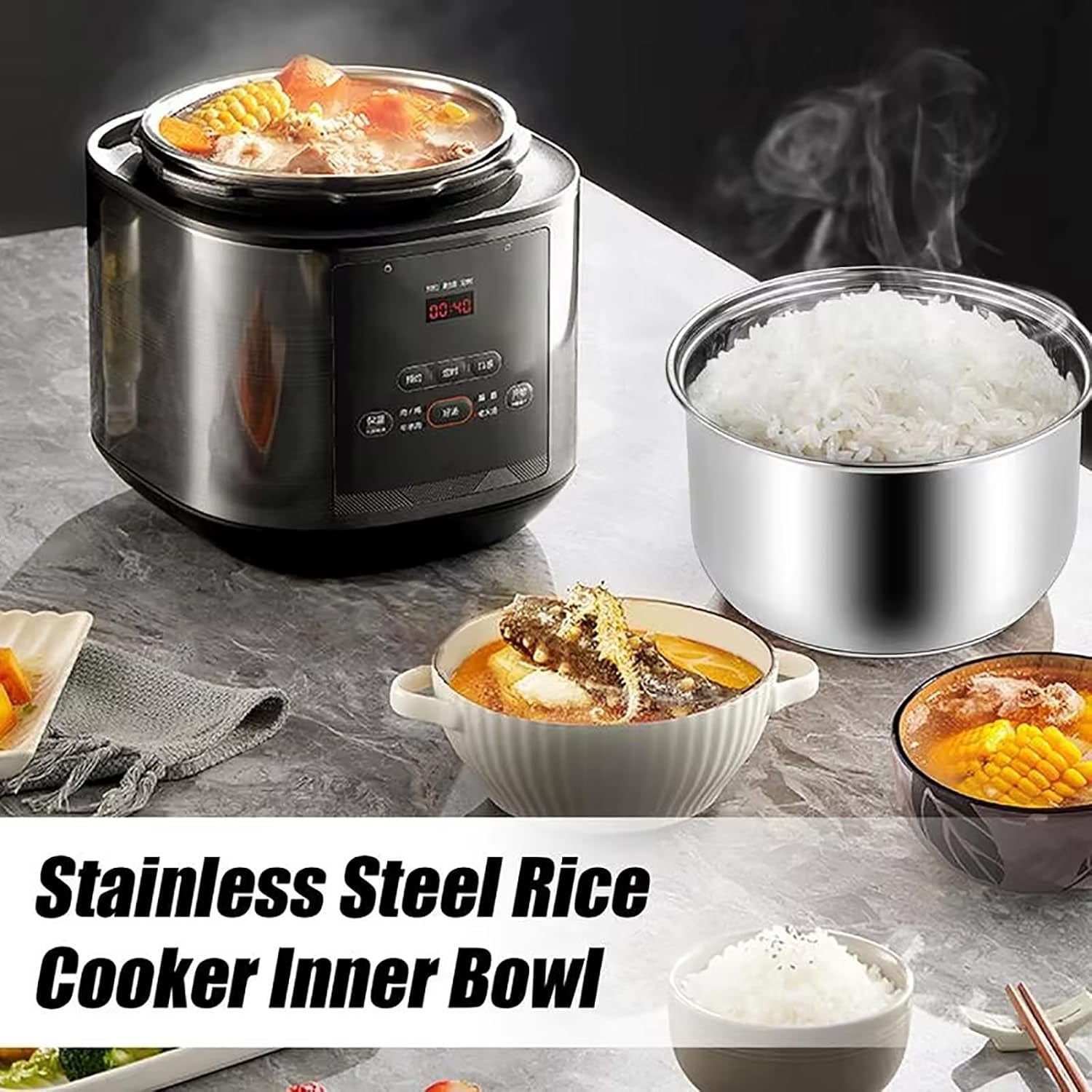 Stainless Steel Rice Cooker Inner Pot – Non‑Stick Replacement. Universal Fit. Even Heating. 1.6L - Image 6