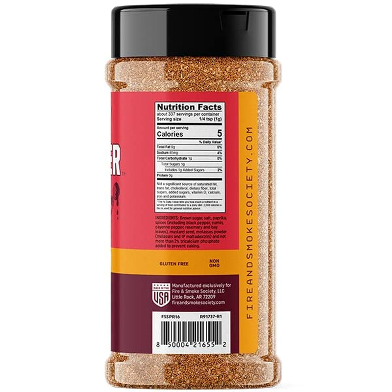 Fire & Smoke Society Sweet Preacher Pork Rub | BBQ Seasoning for Smoking and Grilling Meat | Pulled Pork Ribs Chops. Poultry. Chicken. Beef. Dry BBQ Rubs and Spices | Brown Sugar. Red Spices & Herbs | 11.9 Oz (2-Pack) - Image 3
