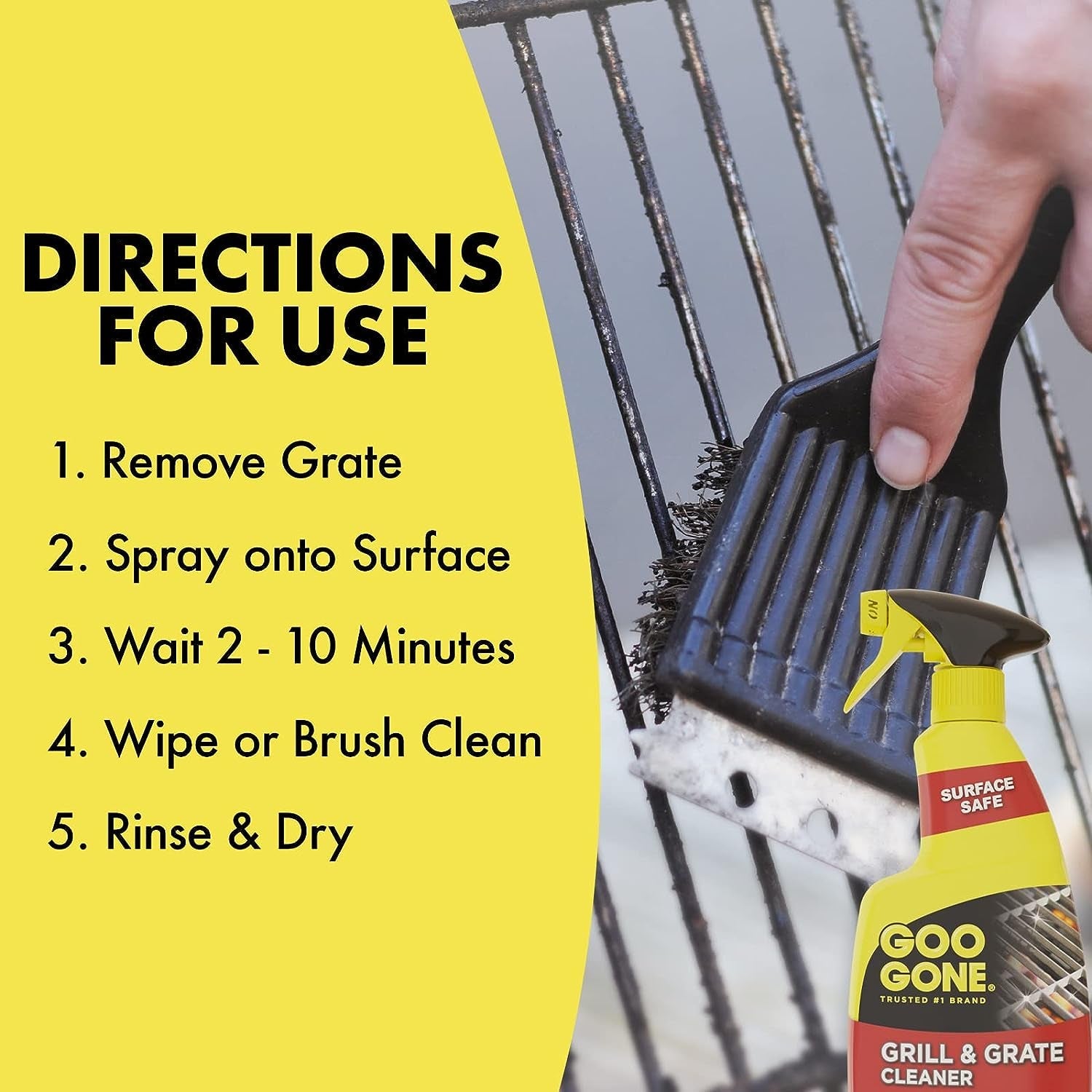 Goo Gone Grill and Grate Cleaner Spray (2 Pack) Cleans and Degreases BBQ Cooking Grates and Racks. Pellet and Electric Smokers- 24 Ounce - Image 7