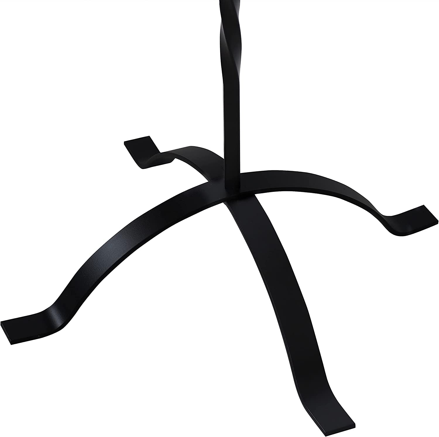 Sunnydaze 4-Piece Fireplace Tool Set with Stand - Heavy-Duty Black Steel Poker. Shovel. Log Grabber and Broom - Image 7