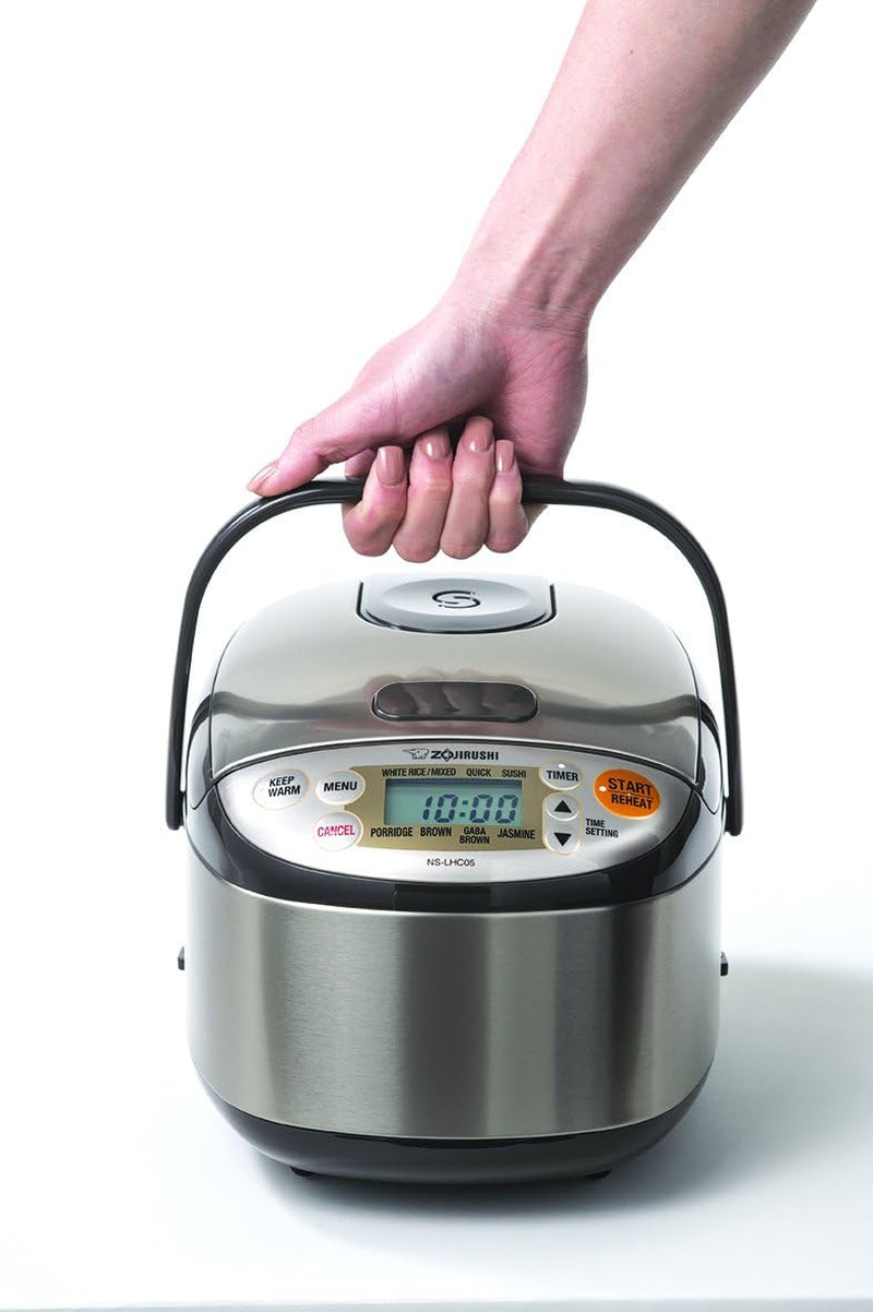 Zojirushi NS-LHC05 Micom Rice Cooker & Warmer. Stainless Dark Brown. 3 Cups Uncooked - Image 2