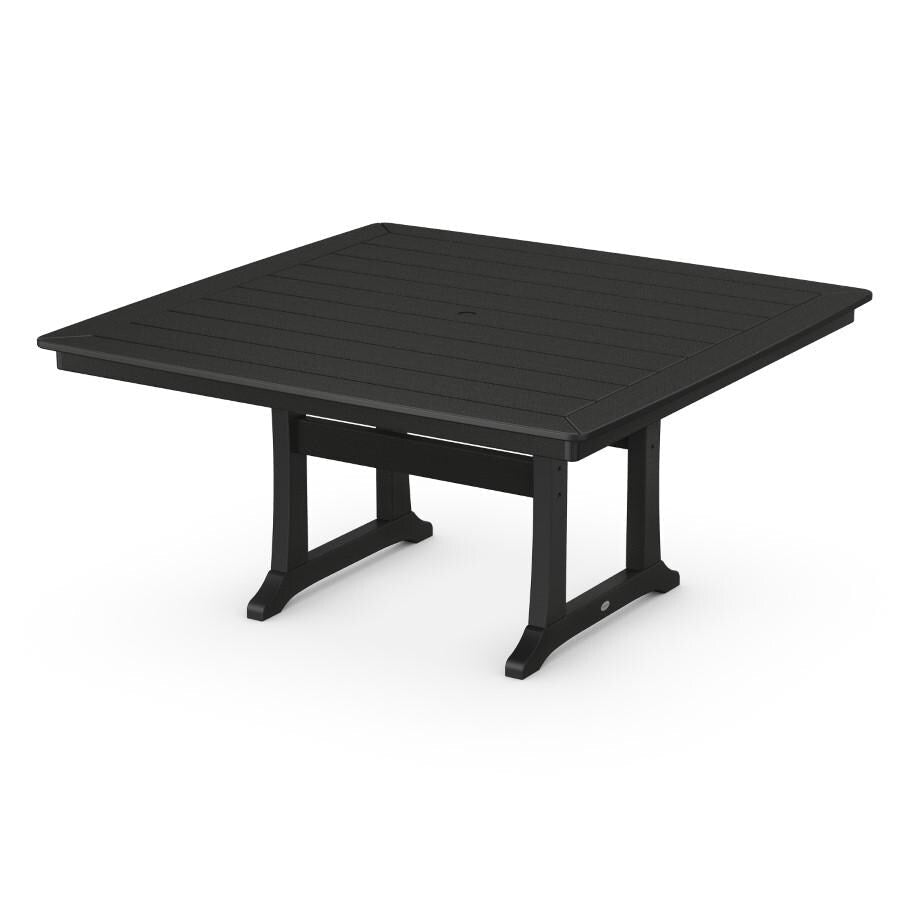 Polywood: Nautical Trestle 59 Dining Table in Slate Grey