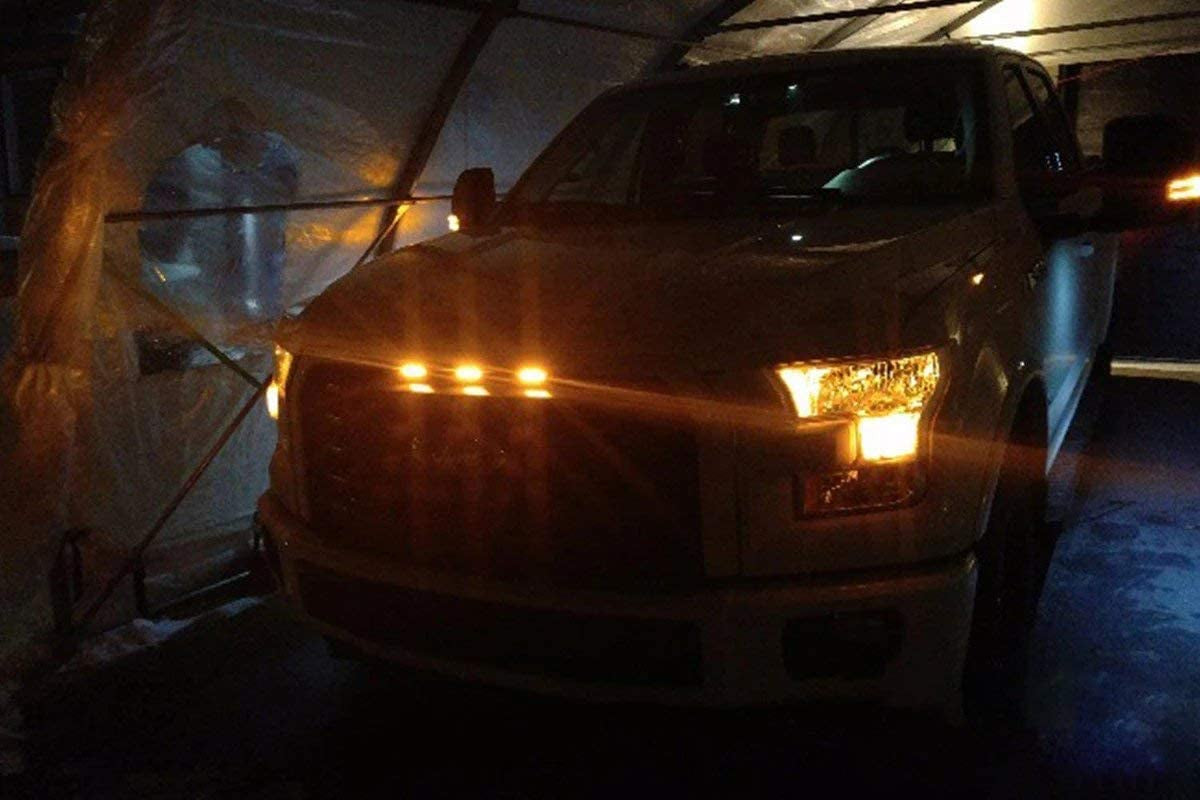 Xotic Tech 3Pcs LED Front Grille Marker Lights W/Projector Lens Assembly Compatible with Cars. Pickups. Trucks. SUV. Trailer. 3000K Amber - Image 7