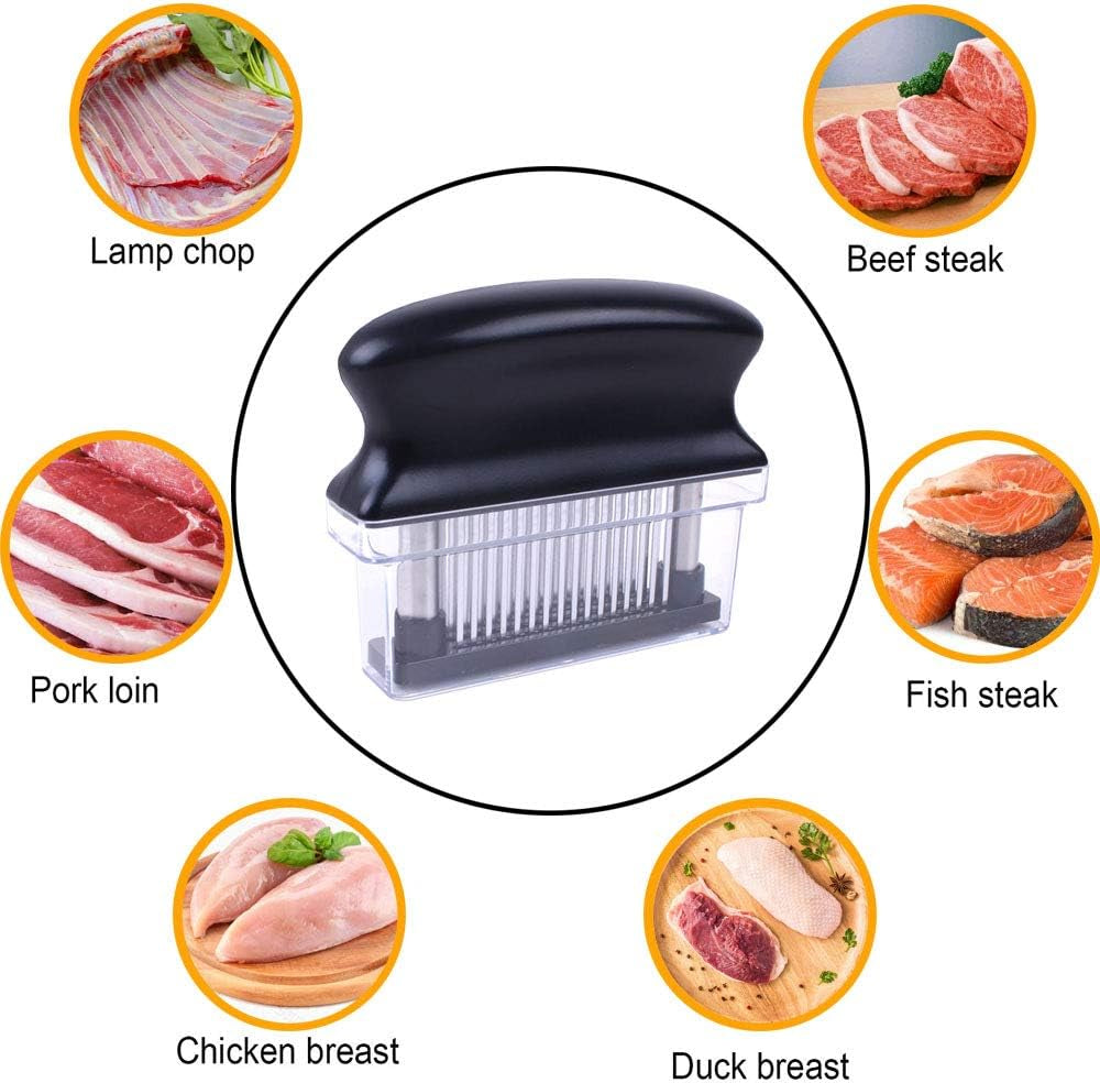 Meat Tenderizer with 48 Stainless Steel Ultra Sharp Needle Blades Heavy Duty Cooking Machine for Tenderizing Beef. Turkey. Chicken. Steak. Veal. Pork. Fish Etc - Image 8