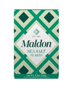 Maldon Salt. Sea Salt Flakes. 8.5 Oz (240 G). Kosher. Natural. Handcrafted. Gourmet. Pyramid Crystals (Packaging May Vary)