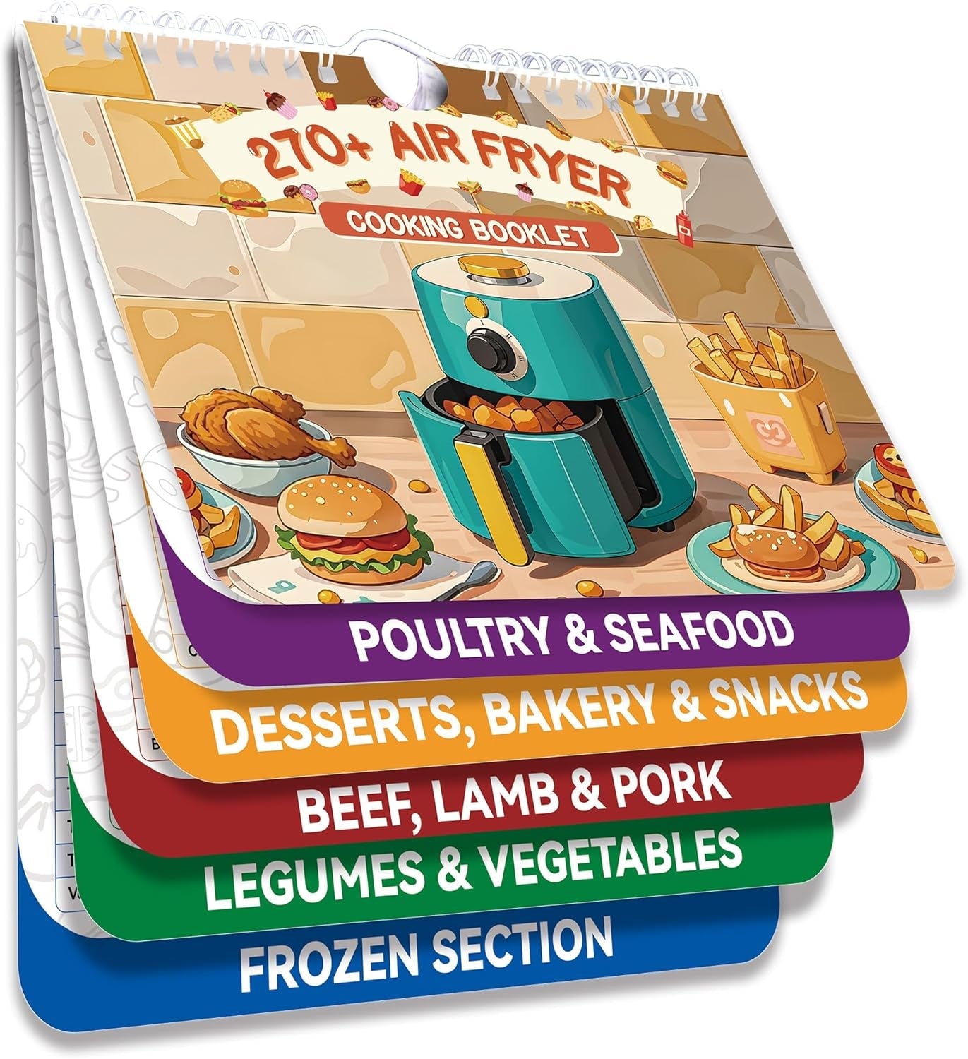 270+ Foods Air Fryer Cheat Sheet Magnets Cooking Guide Booklet. Air Fryer Cooking Guide Magnetic. Air Fryer Accessories for Fryer - Image 8