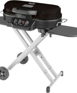 Roadtrip 285 Portable Stand-Up Propane Grill. Gas Grill with 3 Adjustable Burners & Instastart Push-Button Ignition; Great for Camping. Tailgating. BBQ. Parties. Backyard. Patio & More