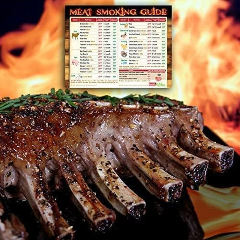 Must-Have Best Meat Smoking Guide the Only Magnet Has 47 Meats Smoking Time & Target Temperature Compatible for Traeger and Other BBQ Grill Smokers Accessories Men Dad Son Gifts Wood Pellets Chips Rub - Image 7