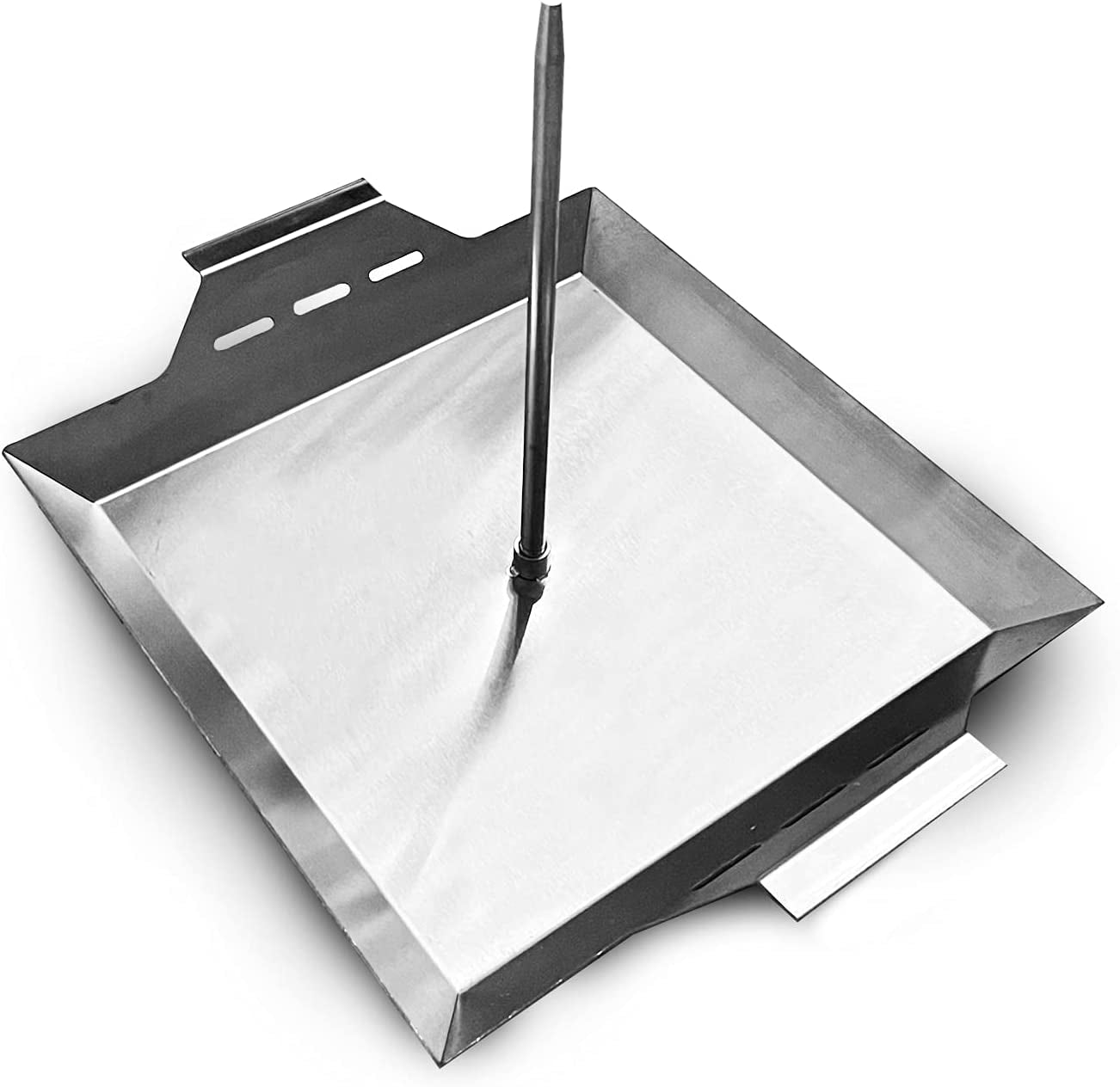 GRILLVANA Stainless Steel Vertical Skewer for Tacos Al Pastor. Shawarma. Kebabs- BBQ Grilling Accessory W/ 2 Removable Spikes (8.5 and 12)- Use on Charcoal Grills or Stove- Handles. No Drip Plate - Image 3