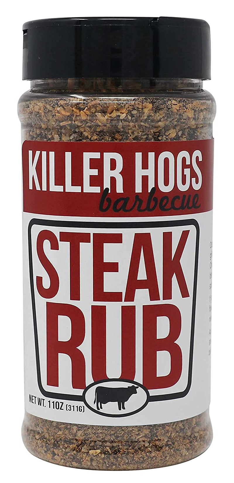 Killer Hogs Steak Rub | Championship BBQ and Grill Seasoning for Beef. Steak. Burgers. and Chops | Salt. Pepper. Herbs. and Spices | 11 Ounces