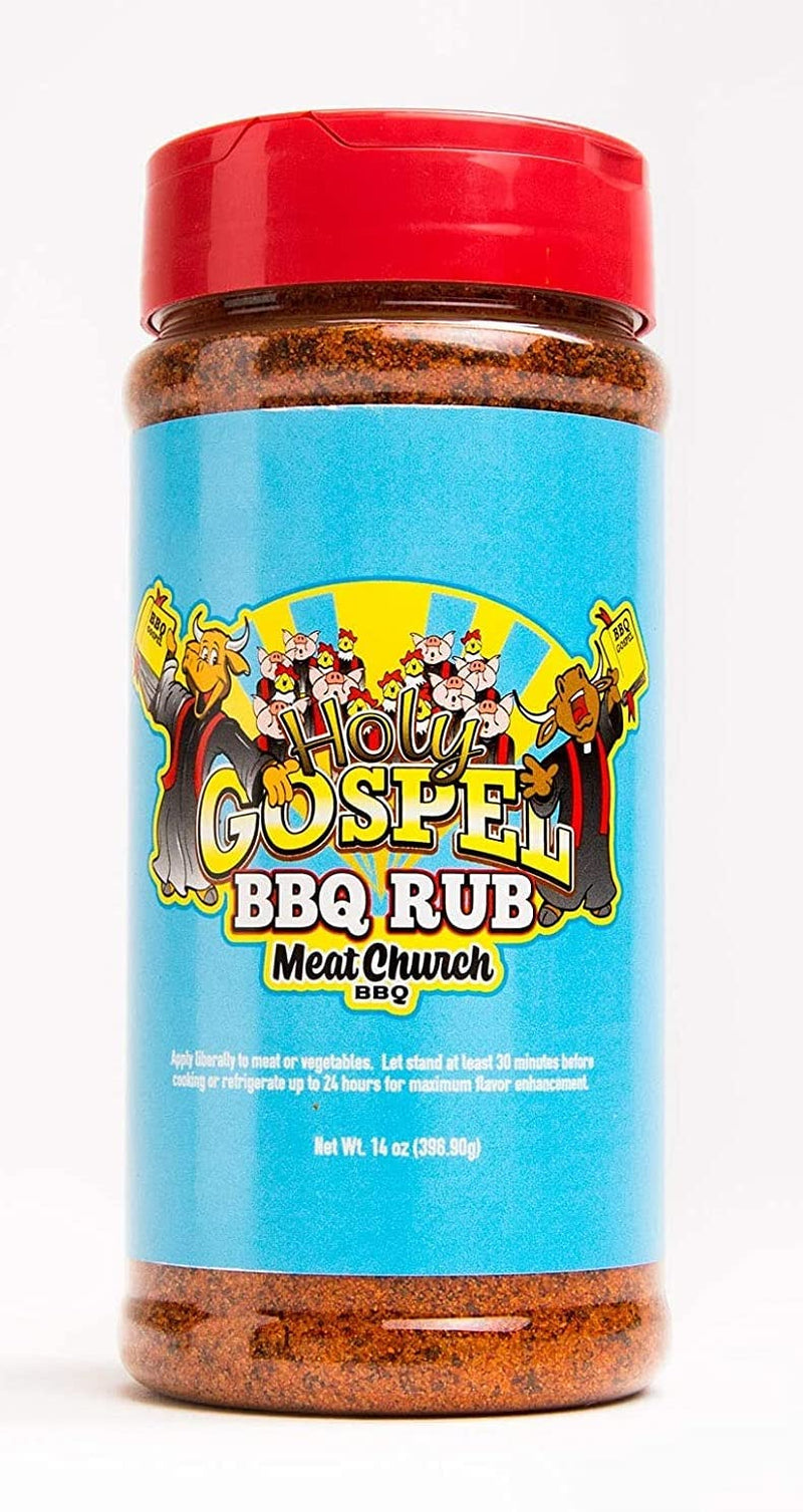 Meat Church BBQ Rub Combo: Holy Gospel (14 Oz) and Voodoo (14 Oz) BBQ Rub and Seasoning for Meat and Vegetables. Gluten Free. One Bottle of Each - Image 2