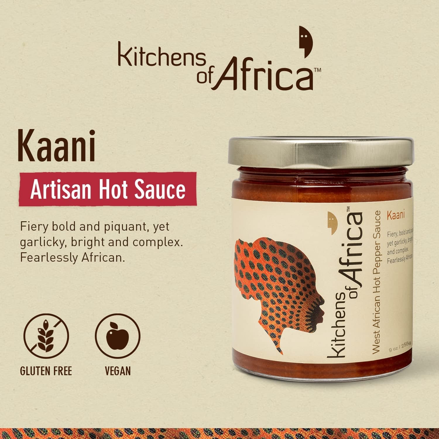 Kitchens of Africa Kaani West African Artisan Hot Sauce W/Habanero Pepper. Fresh Ginger. and Garlic. Fiery. Bold. and Piquant. yet Bright and Complex (9 Oz.) - Image 2